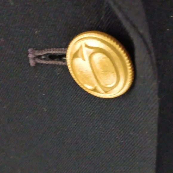 Ladies Christian Dior VINTAGE Double-Breasted Blazer  Navywith Gold Buttons.Sz.4 - Picture 4 of 10